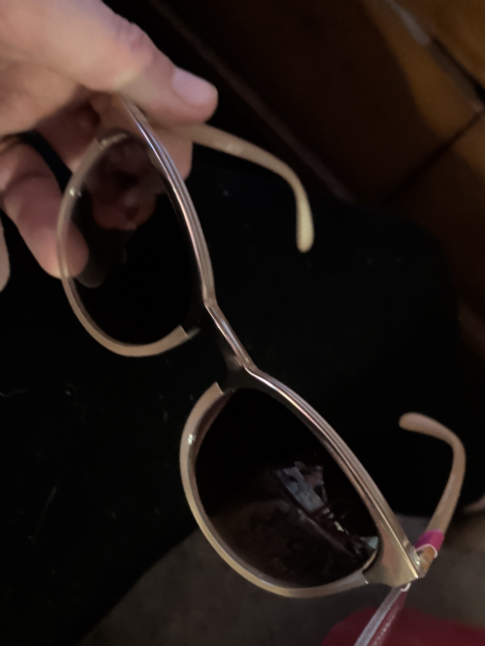 Foster Grant Round Sunglasses in Tan and Brown